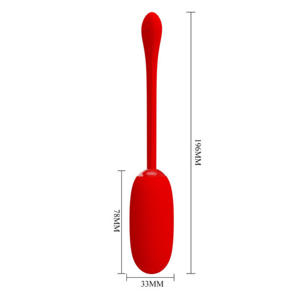 Pretty love - julius huevo vibrador impermeble & recargable rojo
