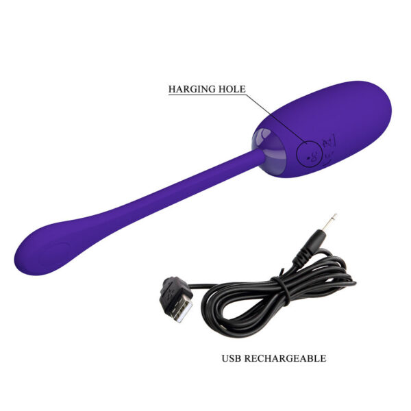 Pretty love - julius huevo vibrador impermeble & recargable lila