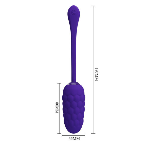 Pretty love - huevo vibrador con textura marina recargable lila