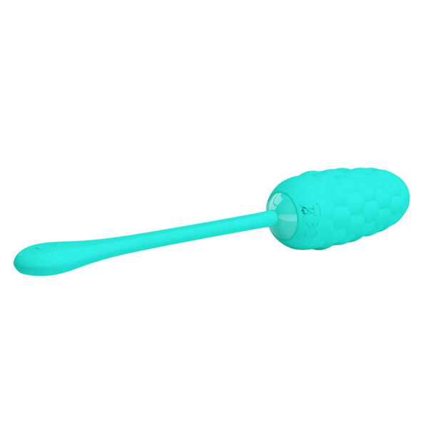 Pretty love - huevo vibrador con textura marina recargable verde agua