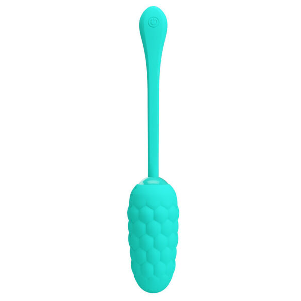 Pretty love - huevo vibrador con textura marina recargable verde agua