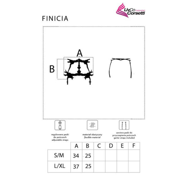 Livco corsetti fashion - finicia lc90724 liguero negro l/xl