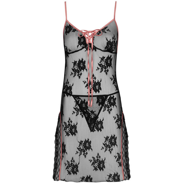 Livco corsetti fashion - karonin lc 90628 falda + panty negro l/xl