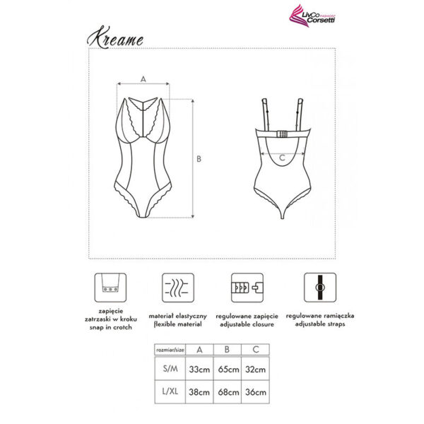 Livco corsetti fashion - kreame lc 90546 body black s/m