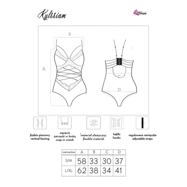 Livco corsetti fashion - kylssiam lc 90613 body negro l/xl