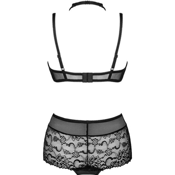 Livco corsetti fashion - linera for the senses collection sujetador + panty negro l/xl