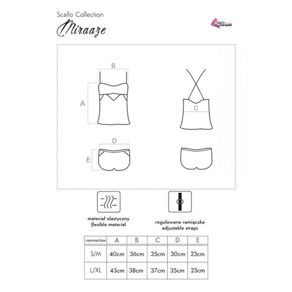 Livco corsetti fashion - miraaze lc 90567 camiseta + shorts negro l/xl