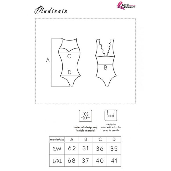 Livco corsetti fashion - mudienin lc 90654 body negro l/xl
