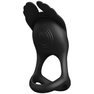 Pretty love - silas anillo vibrador 7 vibraciones silicona negro