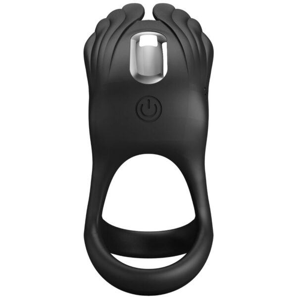 Pretty love - silas anillo vibrador 7 vibraciones silicona negro