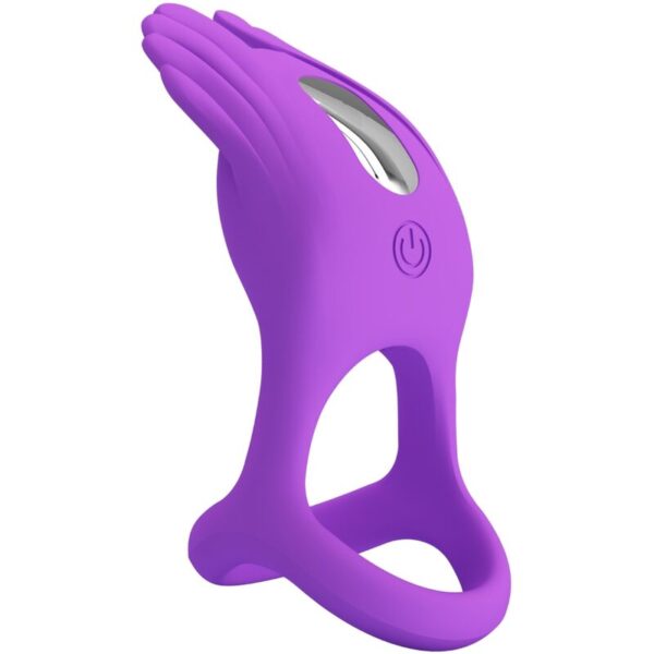 Pretty love - silas anillo vibrador 7 vibraciones silicona lila