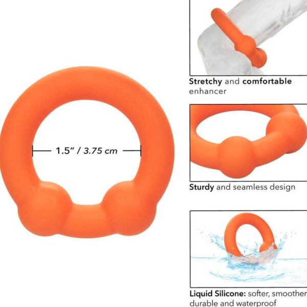 Calexotics - alpha anillo doble bola naranja
