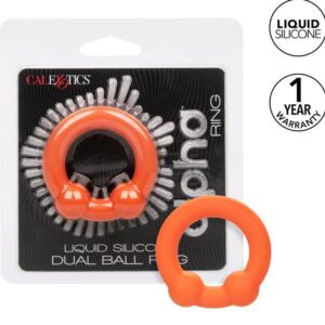 Calexotics - alpha anillo doble bola naranja