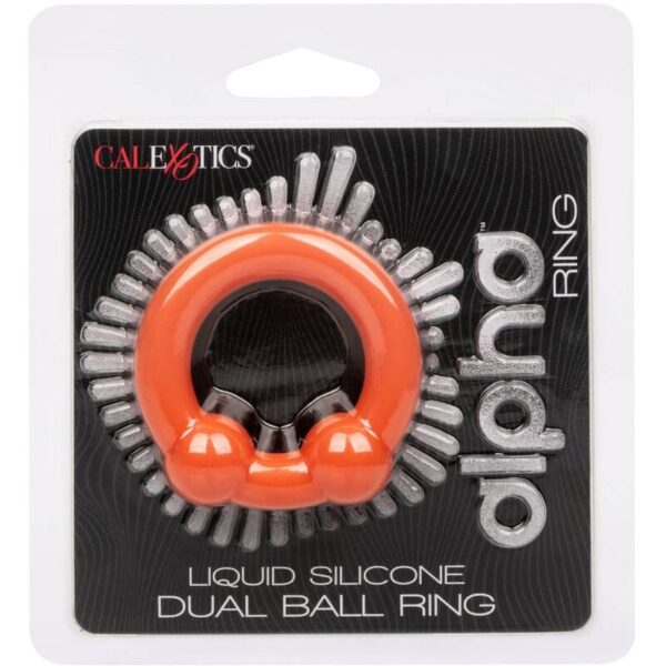 Calexotics - alpha anillo doble bola naranja