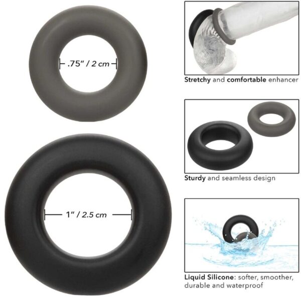 Calexotics - alpha set de 2 anillos prolong gris