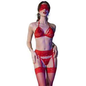 Chilirose - cr 4467 set cuatro piezas rojo l/xl