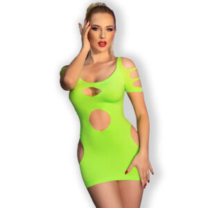 Chilirose - cr 4671 vestido verde s/m
