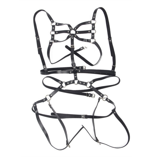 Subblime - arnÉs de cuerpo correas ajustable cuero negro talla Única
