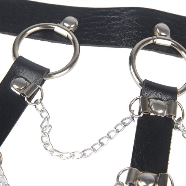Subblime - arnÉs de pecho cadenas cuero negro talla Única