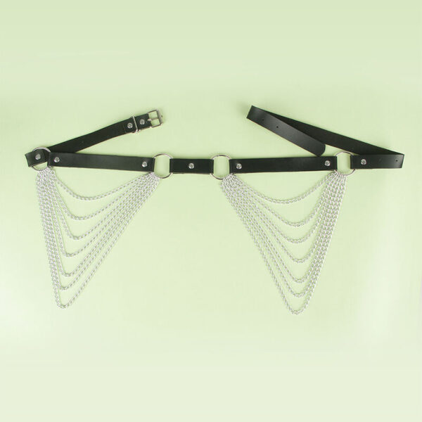 Subblime - cinturon de cadenas cuero negro talla Única