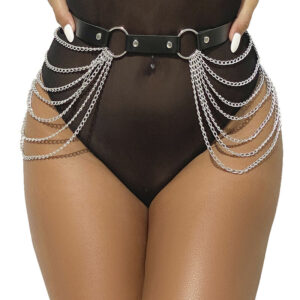 Subblime - cinturon de cadenas cuero negro talla Única