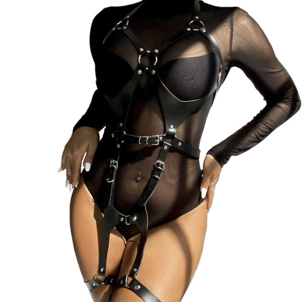 Subblime - arnÉs cuerpo entero con hebillas cuero negro talla Única