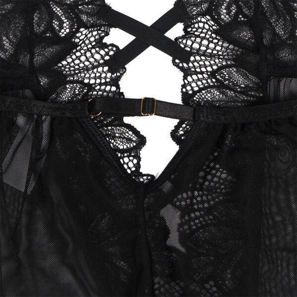 Subblime - teddy cuello halter espalda descubierta encaje negro s/m