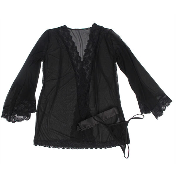 Subblime - bata tela transparente detalle encaje negro l/xl