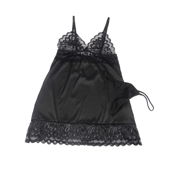 Subblime - babydoll con estampado floral pecho negro l/xl