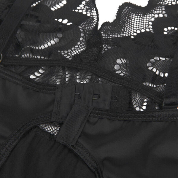 Subblime - babydoll con estampado floral pecho negro l/xl