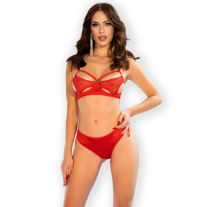 Chilirose - cr 4676 set dos piezas rojo l