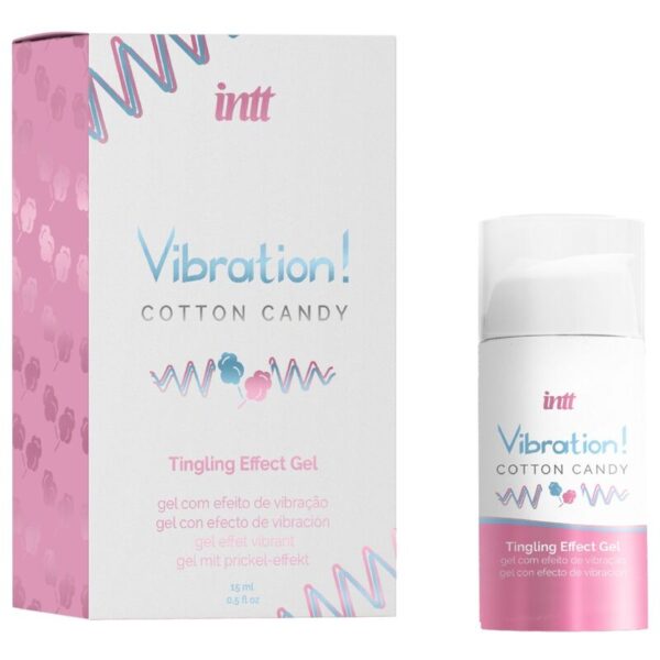 Intt - potente estimulante Íntimo gel vibrador liquido algodÓn de azÚcar 15 ml