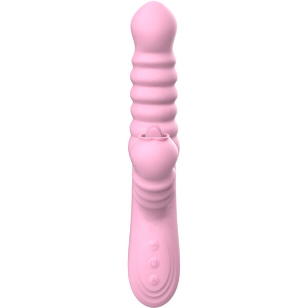Armony - vibrador multifuncion con lengua estimuladora efecto calor rosa