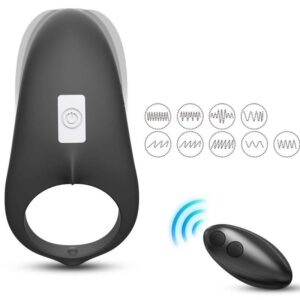 Armony - shark anillo vibrador parejas control remoto negro