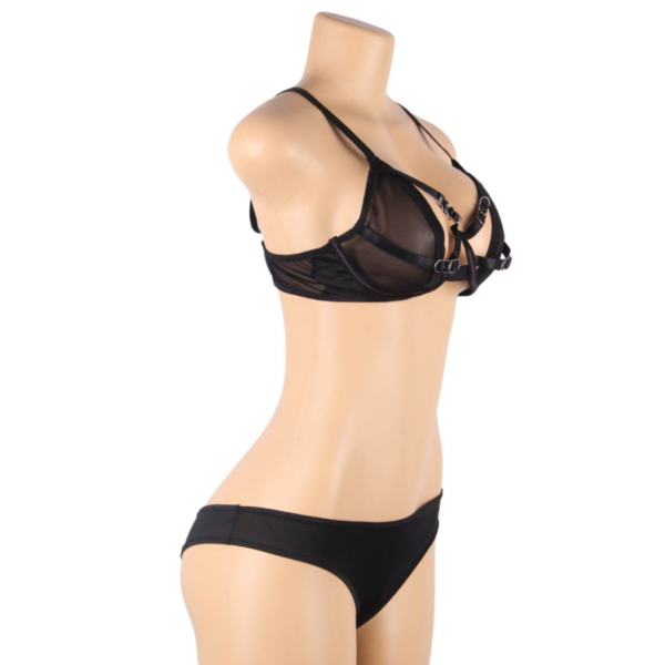 Subblime - set dos piezas sujetador transparencias y tiras s/m