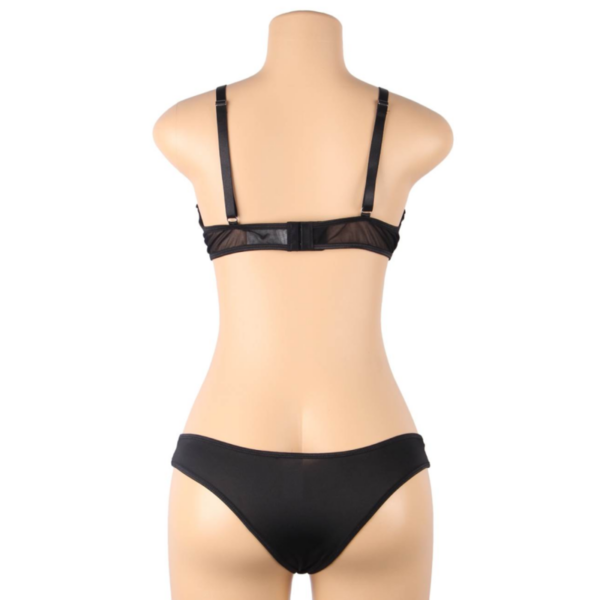 Subblime - set dos piezas sujetador transparencias y tiras s/m