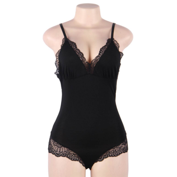 Subblime - teddy detalle encaje floral negro s/m