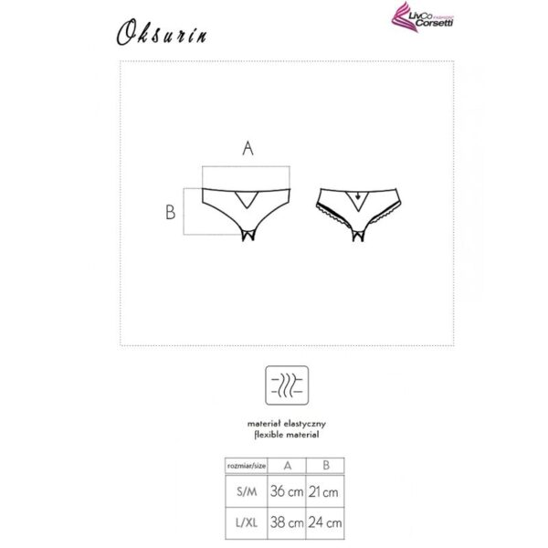 Livco corsetti fashion - oksurin panty crotchless negro l/xl