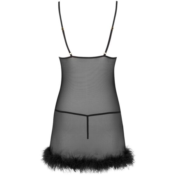 Livco corsetti fashion - zerunam set babydoll + tanga negro s/m