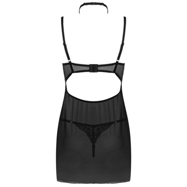 Livco corsetti fashion - binella set babydoll + tanga negro s/m