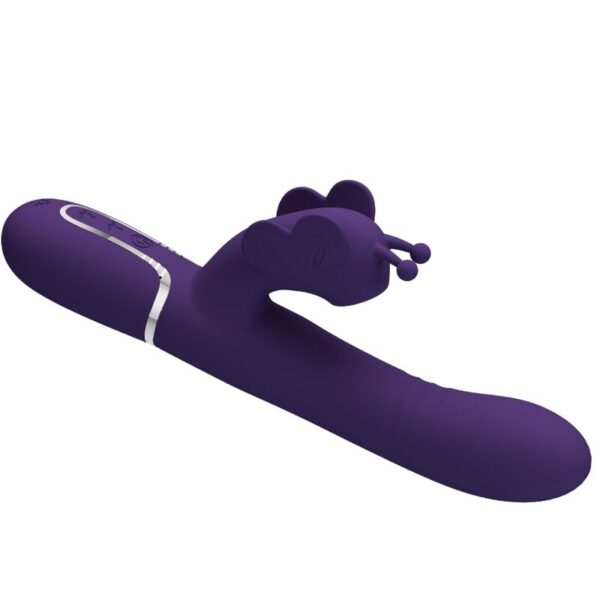 Pretty love - vibrador rabbit multifunciÓn 4 en 1 mariposa morado
