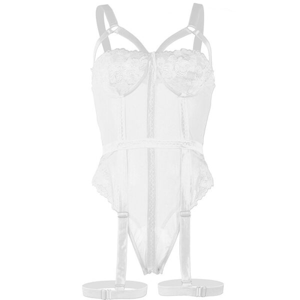 Subblime - teddy con liguero detalle tiras pecho blanco l/xl