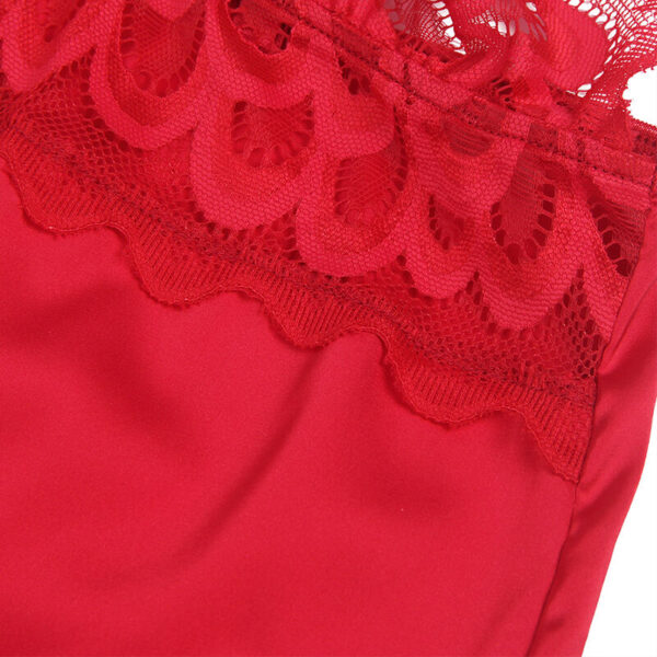 Subblime - babydoll satinado con encaje rojo s/m