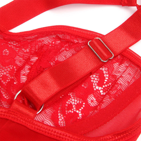 Subblime - teddy con liga detalle encaje y tiras rojo l/xl