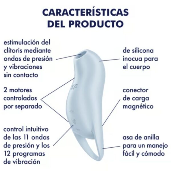 Satisfyer - pocket pro 1 estimulador clÍtoris azul claro