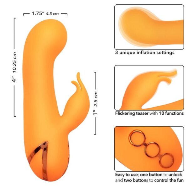 Calexotics - montecito muse vibrador rabbit naranja by california dreaming