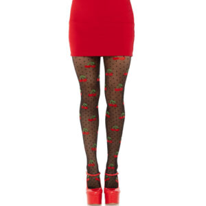 Leg avenue - medias lunares cereza negro