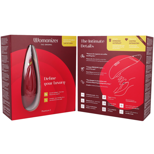 Womanizer - premium 2 estimulador de clÍtoris burdeos