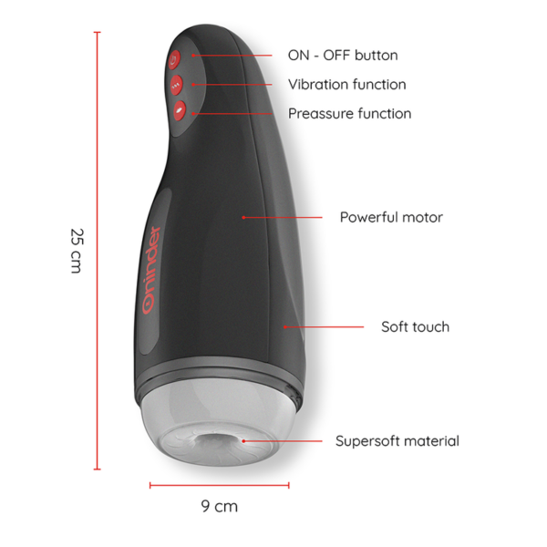 Oninder - seoul masturbador masculino de compresion y vibracion - app gratuita