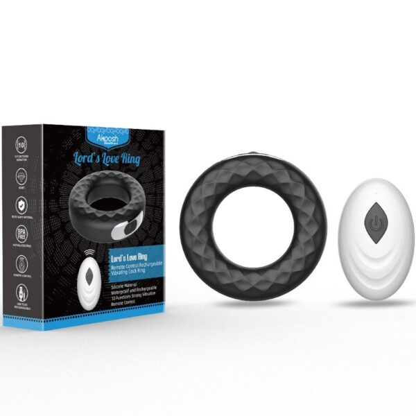 Armony - lord's love anillo vibrador control remoto negro